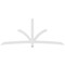 Ekena Millwork Davenport Architectural Grade PVC Gable Bracket, 108"W x 45"H x 2"D x 4"F, 10/12 Pitch GBP108X45X0204DAV00 - alternate 4